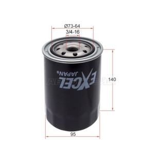 Фильтр масляный TOYOTA L,3L,2L,2LT,3V,4V,4,5VEU,4VU,2B,3B,11B,13B,2J,1FZFE -99 EXCEL JAPAN