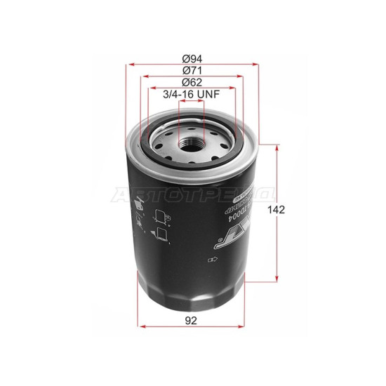 Фильтр масляный TOYOTA L,3L,2L,2LT,3V,4V,4,5VEU,4VU,2B,3B,11B,13B,2J,1FZFE -99 SAT