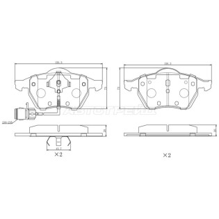 Колодки тормозные перед AUDI 100 91-94/A6/S6 95-98 (два датчика) SAT