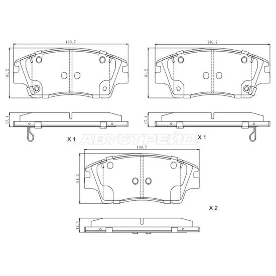 Колодки тормозные перед  HYUNDAI TUCSON/IX35 15-/ KIA SPORTAGE 15- SAT