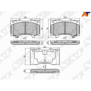 Колодки тормозные перед NISSAN PATROL Y62 10- SAT