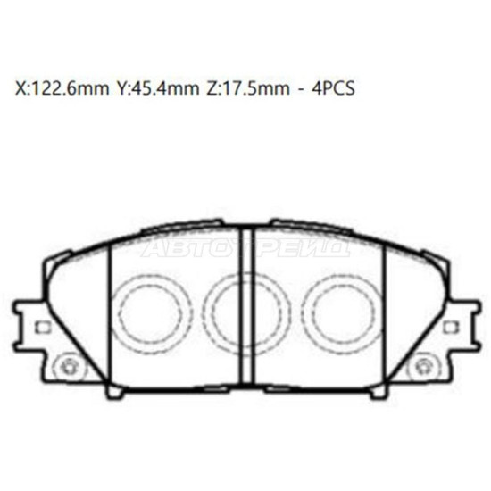 Колодки тормозные перед TOYOTA AQUA 11-/VITZ/YARIS 05-/PREMIO 07-/PRIUS 09- CTR