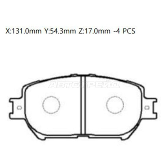 Колодки тормозные перед TOYOTA CAMRY 01-/WISH 03- CTR