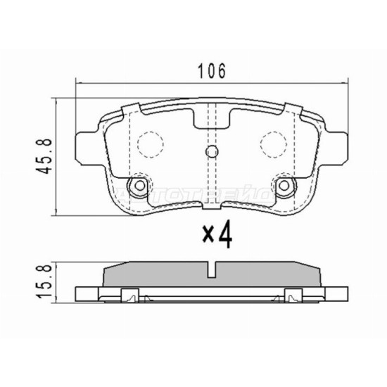 Колодки тормозные зад RENAULT MEGAN 08-/FLUENCE  10-/SCENIC 09- SAT