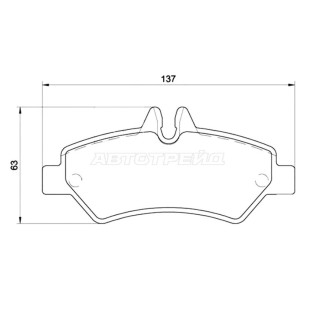 Колодки тормозные задн MERCEDES SPRINTER 06- 3,5-T BREMBO