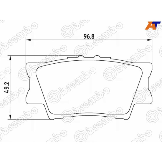 Колодки тормозные задн TOYOTA CAMRY 06- BREMBO