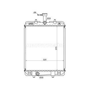 Радиатор CITROEN C1/PEUGEOT 107/TOYOTA AYGO 1.0 05- SAT
