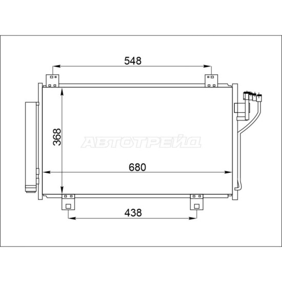 Радиатор кондиционера Mazda Mazda3 13-19 / Mazda6 12- SAT