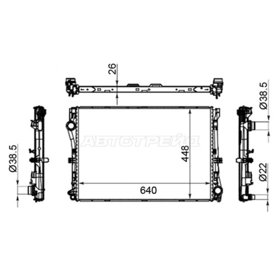 Радиатор Mercedes-Benz C-Class 18-21 SAT