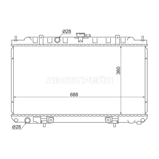 Радиатор Nissan AD 99-02 / Almera 00-06 / Primera 01-08 / Sunny 98-04 SAT