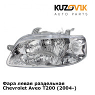 Фара левая раздельная Chevrolet Aveo T200 (2004-) KUZOVIK