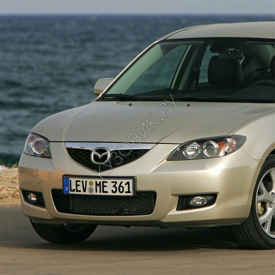 Бампер передний в цвет кузова Mazda 3 BK (2006-2009) седан рестайлинг