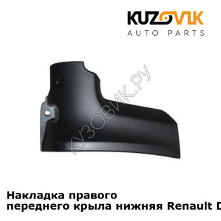 Накладка правого переднего крыла нижняя Renault Duster (2010-2016) KUZOVIK